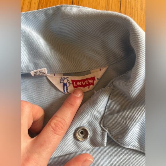 70s Vintage Levi’s Orange Tab Baby Blue Denim Jacket - Picture 6 of 11